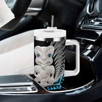 Aotearoa Taniko Paua Shell With Hei Tiki Tumbler With Handle LT14 - Polynesian Pride