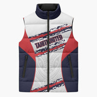 AS Venus Tahiti Football Custom Sleeveless Puffer Jacket Go Champions Polynesian Pattern LT14 Unisex White - Polynesian Pride