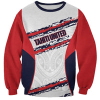 AS Venus Tahiti Football Custom Sweatshirt Go Champions Polynesian Pattern LT14 Unisex White - Polynesian Pride