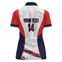 AS Venus Tahiti Football Custom Women Polo Shirt Go Champions Polynesian Pattern LT14 - Polynesian Pride