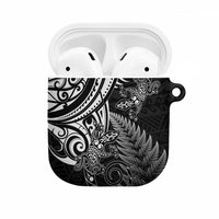 New Zealand Lizard AirPods Case Silver Fern Aotearoa Maori LT14 Black - Polynesian Pride