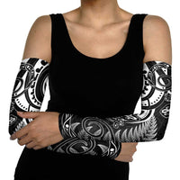 New Zealand Lizard Arm Sleeves Silver Fern Aotearoa Maori LT14 - Polynesian Pride