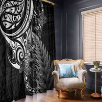 New Zealand Lizard Window Curtain Silver Fern Aotearoa Maori