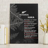Custom New Zealand Haka Rugby Canvas Wall Art 2024 Pacific Go Black Silver Fern LT14 Without Frame Black - Polynesian Pride