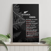 Custom New Zealand Haka Rugby Canvas Wall Art 2024 Pacific Go Black Silver Fern LT14 - Polynesian Pride