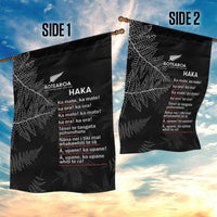 Custom New Zealand Haka Rugby Garden Flag 2024 Pacific Go Black Silver Fern LT14 - Polynesian Pride