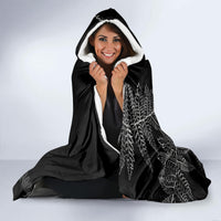 Custom New Zealand Haka Rugby Hooded Blanket 2024 Pacific Go Black Silver Fern LT14 - Polynesian Pride
