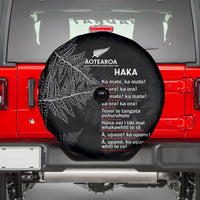 Custom New Zealand Haka Rugby Spare Tire Cover 2024 Pacific Go Black Silver Fern LT14 - Polynesian Pride