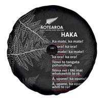 Custom New Zealand Haka Rugby Spare Tire Cover 2024 Pacific Go Black Silver Fern LT14 - Polynesian Pride