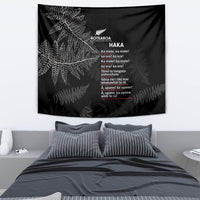Custom New Zealand Haka Rugby Tapestry 2024 Pacific Go Black Silver Fern LT14 - Polynesian Pride