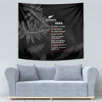 Custom New Zealand Haka Rugby Tapestry 2024 Pacific Go Black Silver Fern LT14 - Polynesian Pride