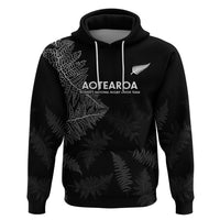 New Zealand Haka Rugby Zip Hoodie 2024 Pacific Go Black Silver Fern LT14 Pullover Hoodie Black - Polynesian Pride