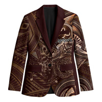 Personalised Polynesia Zodiac Capricorn Blazer Galaxy Polynesian Pattern Chest Tattoo Style LT14 Unisex Brown - Polynesian Pride