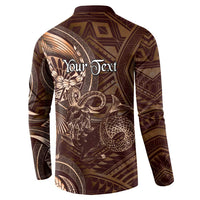 Personalised Polynesia Zodiac Capricorn Button Sweatshirt Galaxy Polynesian Pattern Chest Tattoo Style LT14 - Polynesian Pride