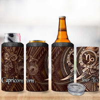 Personalised Polynesia Zodiac Capricorn 4 in 1 Can Cooler Tumbler Galaxy Polynesian Pattern Chest Tattoo Style LT14 - Polynesian Pride
