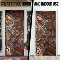 Personalised Polynesia Zodiac Capricorn Door Cover Galaxy Polynesian Pattern Chest Tattoo Style LT14 - Polynesian Pride