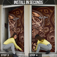 Personalised Polynesia Zodiac Capricorn Door Cover Galaxy Polynesian Pattern Chest Tattoo Style LT14 - Polynesian Pride
