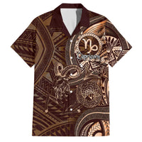 Personalised Polynesia Zodiac Capricorn Family Matching Short Sleeve Bodycon Dress and Hawaiian Shirt Galaxy Polynesian Pattern Chest Tattoo Style