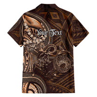 Personalised Polynesia Zodiac Capricorn Hawaiian Shirt Galaxy Polynesian Pattern Chest Tattoo Style