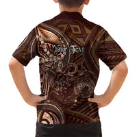 Personalised Polynesia Zodiac Capricorn Hawaiian Shirt Galaxy Polynesian Pattern Chest Tattoo Style