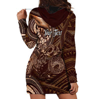 Personalised Polynesia Zodiac Capricorn Hoodie Dress Galaxy Polynesian Pattern Chest Tattoo Style LT14 - Polynesian Pride