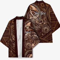 Personalised Polynesia Zodiac Capricorn Kimono Galaxy Polynesian Pattern Chest Tattoo Style