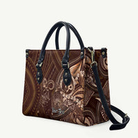 Personalised Polynesia Zodiac Capricorn Leather Bag Galaxy Polynesian Pattern Chest Tattoo Style LT14 Brown - Polynesian Pride