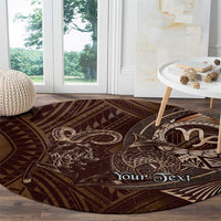 Personalised Polynesia Zodiac Capricorn Round Carpet Galaxy Polynesian Pattern Chest Tattoo Style LT14 - Polynesian Pride