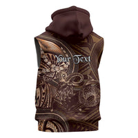 Personalised Polynesia Zodiac Capricorn Sleeveless Zip Hoodie Galaxy Polynesian Pattern Chest Tattoo Style LT14 - Polynesian Pride