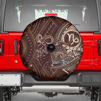 Personalised Polynesia Zodiac Capricorn Spare Tire Cover Galaxy Polynesian Pattern Chest Tattoo Style LT14 - Polynesian Pride