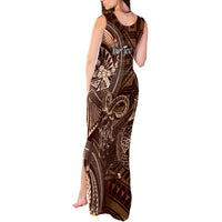 Personalised Polynesia Zodiac Capricorn Tank Maxi Dress Galaxy Polynesian Pattern Chest Tattoo Style LT14 - Polynesian Pride