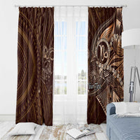 Personalised Polynesia Zodiac Capricorn Window Curtain Galaxy Polynesian Pattern Chest Tattoo Style LT14 - Polynesian Pride