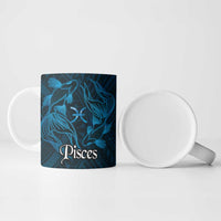 Personalised Polynesia Zodiac Pisces Ceramic Mug Galaxy Polynesian Pattern Chest Tattoo Style LT14 - Polynesian Pride