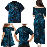 Personalised Polynesia Zodiac Pisces Family Matching Puletasi and Hawaiian Shirt Galaxy Polynesian Pattern Chest Tattoo Style LT14 - Polynesian Pride