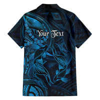 Personalised Polynesia Zodiac Pisces Hawaiian Shirt Galaxy Polynesian Pattern Chest Tattoo Style