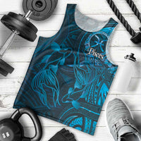 Personalised Polynesia Zodiac Pisces Men Tank Top Galaxy Polynesian Pattern Chest Tattoo Style LT14 - Polynesian Pride