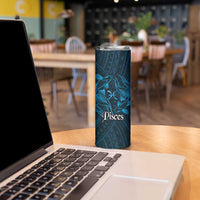 Personalised Polynesia Zodiac Pisces Skinny Tumbler Galaxy Polynesian Pattern Chest Tattoo Style LT14 - Polynesian Pride