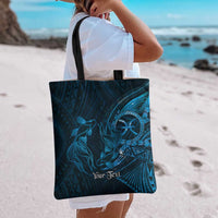 Personalised Polynesia Zodiac Pisces Tote Bag Galaxy Polynesian Pattern Chest Tattoo Style LT14 - Polynesian Pride