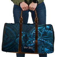 Personalised Polynesia Zodiac Pisces Travel Bag Galaxy Polynesian Pattern Chest Tattoo Style LT14 Blue - Polynesian Pride