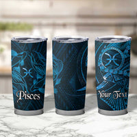Personalised Polynesia Zodiac Pisces Tumbler Cup Galaxy Polynesian Pattern Chest Tattoo Style LT14 - Polynesian Pride