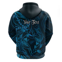 Personalised Polynesia Zodiac Pisces Zip Hoodie Galaxy Polynesian Pattern Chest Tattoo Style LT14 - Polynesian Pride