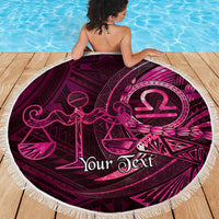 Personalised Polynesia Zodiac Libra Beach Blanket Galaxy Polynesian Pattern Chest Tattoo Style LT14 - Polynesian Pride