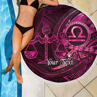 Personalised Polynesia Zodiac Libra Beach Blanket Galaxy Polynesian Pattern Chest Tattoo Style LT14 - Polynesian Pride
