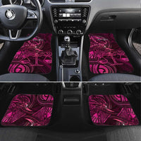 Personalised Polynesia Zodiac Libra Car Mats Galaxy Polynesian Pattern Chest Tattoo Style LT14 Set 4pcs Pink - Polynesian Pride