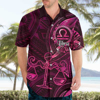 Personalised Polynesia Zodiac Libra Hawaiian Shirt Galaxy Polynesian Pattern Chest Tattoo Style