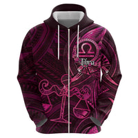 Personalised Polynesia Zodiac Libra Hoodie Galaxy Polynesian Pattern Chest Tattoo Style LT14 - Polynesian Pride