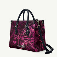 Personalised Polynesia Zodiac Libra Leather Bag Galaxy Polynesian Pattern Chest Tattoo Style LT14 Pink - Polynesian Pride