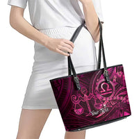 Personalised Polynesia Zodiac Libra Leather Tote Bag Galaxy Polynesian Pattern Chest Tattoo Style LT14 - Polynesian Pride