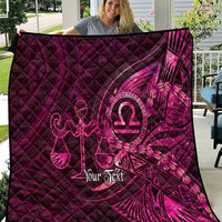 Personalised Polynesia Zodiac Libra Quilt Galaxy Polynesian Pattern Chest Tattoo Style LT14 Pink - Polynesian Pride