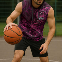 Personalised Polynesia Zodiac Libra Sleeveless Hoodie Galaxy Polynesian Pattern Chest Tattoo Style LT14 - Polynesian Pride